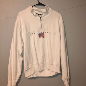 White Brandy Melville quarter zip
